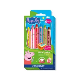   Színes ceruza készlet, hatszögletű, jumbo, STAEDTLER „Noris&reg; junior 140, Peppa malac, 6 szín (TS140C6L1)