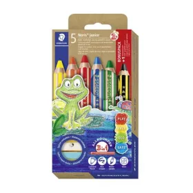   Színes ceruza készlet, grafitceruzával, hegyezővel,  jumbo, STAEDTLER Noris&reg; junior 140, 5+1 szín (TS140C6P1)