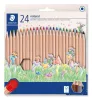 Színes ceruza készlet, hatszögletű, STAEDTLER Noris® natural 143N, 24 szín (TS143NC24)