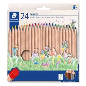   Színes ceruza készlet, hatszögletű, STAEDTLER Noris® natural 143N, 24 szín (TS143NC24)