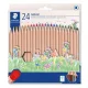 Színes ceruza készlet, hatszögletű, STAEDTLER Noris® natural 143N, 24 szín (TS143NC24)