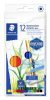Akvarell ceruza készlet, hatszögletű, STAEDTLER® 146 10C, 12 különböző szín (TS14610CC12)