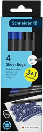 Golyóstoll készlet, 0,7 mm, kupakos, SCHNEIDER Slider Edge XB, vegyes színek (TS152291)