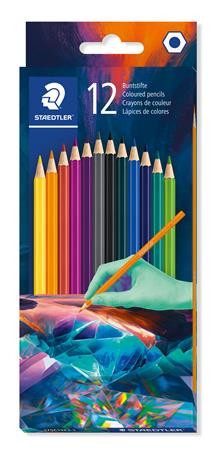 Színes ceruza készlet, hatszögletű, STAEDTLER 175 C, Multiverzum 1, 12 különböző szín (TS175C12E21)