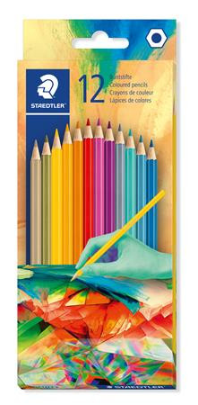 Színes ceruza készlet, hatszögletű, STAEDTLER 175 C, Multiverzum 2, 12 különböző szín (TS175C12E22)