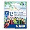 Színes ceruza készlet, hatszögletű, félhosszú, STAEDTLER Noris Colour 185, 12 különböző szín (TS18501C12)