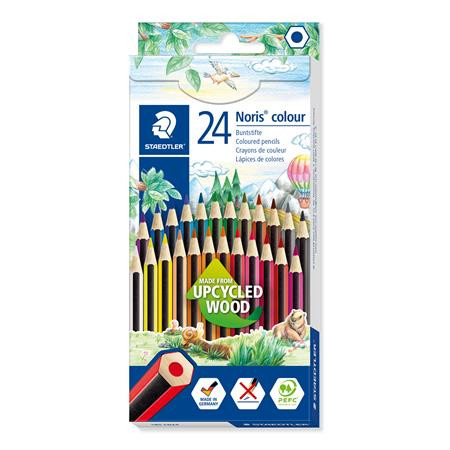 Színes ceruza készlet, hatszögletű, STAEDTLER Noris Colour 185, 24 különböző szín (TS185CD2402)