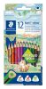 Színes ceruza készlet, háromszögletű, STAEDTLER Noris Colour 187, 12 különböző szín (TS187C12)
