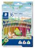 Színes ceruza készlet, háromszögletű, STAEDTLER Noris Colour 187, 36 különböző szín (TS187CD36)