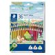 Színes ceruza készlet, háromszögletű, STAEDTLER Noris Colour 187, 36 különböző szín (TS187CD36)