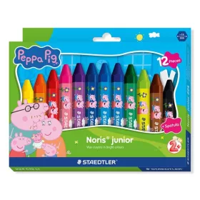   Zsírkréta, hatszögletű, jumbo, STAEDTLER „Noris&reg; junior 224”, Peppa malac, 12 szín (TS224C12L1)