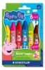 Zsírkréta, hatszögletű, jumbo, STAEDTLER „Noris&reg; junior 224”, Peppa malac, 6 szín (TS224C6L1)