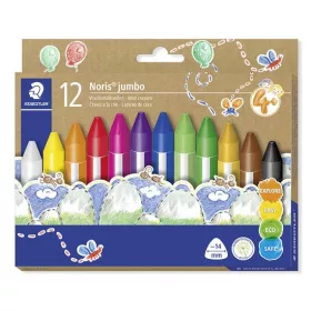   Zsírkréta, vastag, háromszögletű, STAEDTLER Noris&reg; jumbo 228 14, 12 különböző szín (TS22814C12)