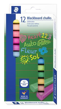 Táblakréta, szögletes, 12 darabos, STAEDTLER® 2360, vegyes színek (TS236008)
