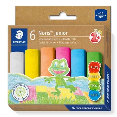 Aszfaltkréta, jumbo, STAEDTLER Noris&reg; Junior 2365, 6 szín (TS2365C6)