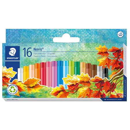 Olajpasztell kréta, STAEDTLER Noris 241, 16 különböző szín (TS241NC16)