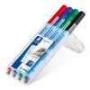 Alkoholmentes marker készlet, OHP, 0,6 mm, STAEDTLER Lumocolor 305 F, 4 különböző szín (TS305FWP4)