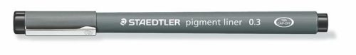 Tusfilc, 0,3 mm, STAEDTLER Pigment Liner 308, fekete (TS308039)
