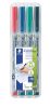 Alkoholmentes marker készlet, OHP, 0,4 mm, STAEDTLER Lumocolor® 311 S, 4 különböző szín (TS311WP4)