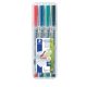 Alkoholmentes marker készlet, OHP, 0,4 mm, STAEDTLER Lumocolor® 311 S, 4 különböző szín (TS311WP4)