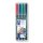Alkoholos marker készlet, OHP, 0,4 mm, STAEDTLER Lumocolor® 313 S, 4 különböző szín (TS313WP4)