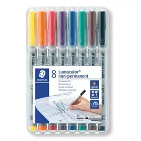   Alkoholmentes marker készlet, OHP, 1 mm, STAEDTLER Lumocolor&reg; 315, 8 különböző szín (TS315WP8)