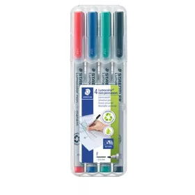   Alkoholmentes marker készlet, OHP, 0,6 mm, STAEDTLER Lumocolor&reg; 316 F, 4 különböző szín (TS316WP4)