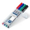 Alkoholmentes marker készlet, OHP, 0,6 mm, STAEDTLER Lumocolor® 316 F, 4 különböző szín (TS316WP4)
