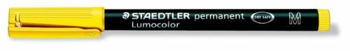 Alkoholos marker, OHP, 1 mm, STAEDTLER Lumocolor® 317 M, sárga (TS3171)