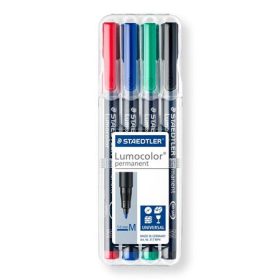   Alkoholos marker készlet, OHP, 1 mm, STAEDTLER Lumocolor® 317 M, 4 különböző szín (TS317WP4)