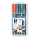 Alkoholos marker készlet, OHP, 1 mm, STAEDTLER Lumocolor® 317 M, 6 különböző szín (TS317WP6)