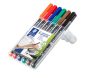 Alkoholos marker készlet, OHP, 1 mm, STAEDTLER Lumocolor® 317 M, 6 különböző szín (TS317WP6)