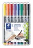 Alkoholos marker készlet, OHP, 1 mm, STAEDTLER Lumocolor® 317 M, 8 különböző szín (TS317WP8)