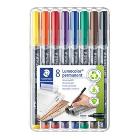   Alkoholos marker készlet, OHP, 1 mm, STAEDTLER Lumocolor® 317 M, 8 különböző szín (TS317WP8)
