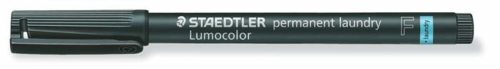 Textil jelölő alkoholos marker, 0,6 mm, kúpos, STAEDTLER Lumocolor® laundry 319 LM, fekete (TS319LMF9)