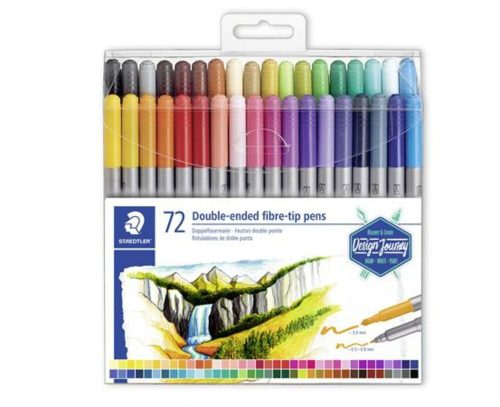 Rostirón készlet,  0,8/3,0 mm, kétvégű, STAEDTLER® 3200, 72 különböző szín (TS3200TB72)