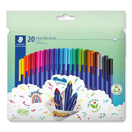 Rostirón készlet, 1 mm, STAEDTLER Triplus 323, 20 különböző szín (TS323C20)
