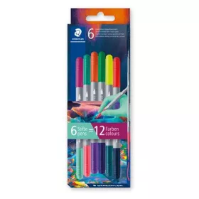   Filctoll készlet, 1/3 mm, kétvégű, kimosható, STAEDTLER&reg; 3280, Multiverzum 1, 6 különböző szín (TS3280C6E21)