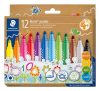 Filctoll készlet, 3 mm, háromszögletű, kimosható, STAEDTLER Noris® jumbo 328-B, 12 különböző szín (TS328BC12)