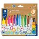 Filctoll készlet, 3 mm, háromszögletű, kimosható, STAEDTLER Noris® jumbo 328-B, 12 különböző szín (TS328BC12)