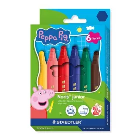   Filctoll készlet, 2,5 mm, kimosható, jumbo, STAEDTLER „Noris&reg; junior 329”, Peppa malac, 6 szín (TS329C6L1)