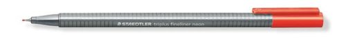 Tűfilc, 0,3 mm, STAEDTLER Triplus 334, neonpiros (TS334201)