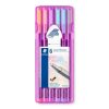 Tűfilc készlet, 0,3 mm, STAEDTLER Triplus® 334, 6 különböző pasztell szín (TS334SB6PA)