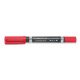 Alkoholos marker, 0,6/1,5 mm, kúpos, kétvégű, STAEDTLER Lumocolor® duo 348, piros (TS3482)