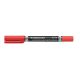 Alkoholos marker, 0,6/1,5 mm, kúpos, kétvégű, STAEDTLER Lumocolor® duo 348, piros (TS3482)