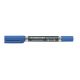 Alkoholos marker, 0,6/1,5 mm, kúpos, kétvégű, STAEDTLER Lumocolor® duo 348, kék (TS3483)