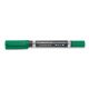 Alkoholos marker, 0,6/1,5 mm, kúpos, kétvégű, STAEDTLER Lumocolor® duo 348, zöld (TS3485)