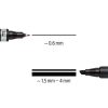 Alkoholos marker, 0,6/1,5 mm, kúpos, kétvégű, STAEDTLER Lumocolor® duo 348, fekete (TS3489)