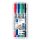 Alkoholos marker készlet, 0,6/1,5 mm, kúpos, kétvégű, STAEDTLER Lumocolor® duo 348, 4 különböző szín (TS348WP4)