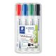 Táblamarker készlet, 2-5 mm, vágott, STAEDTLER Lumocolor® 351 B, 4 különböző szín (TS351BWP4)
